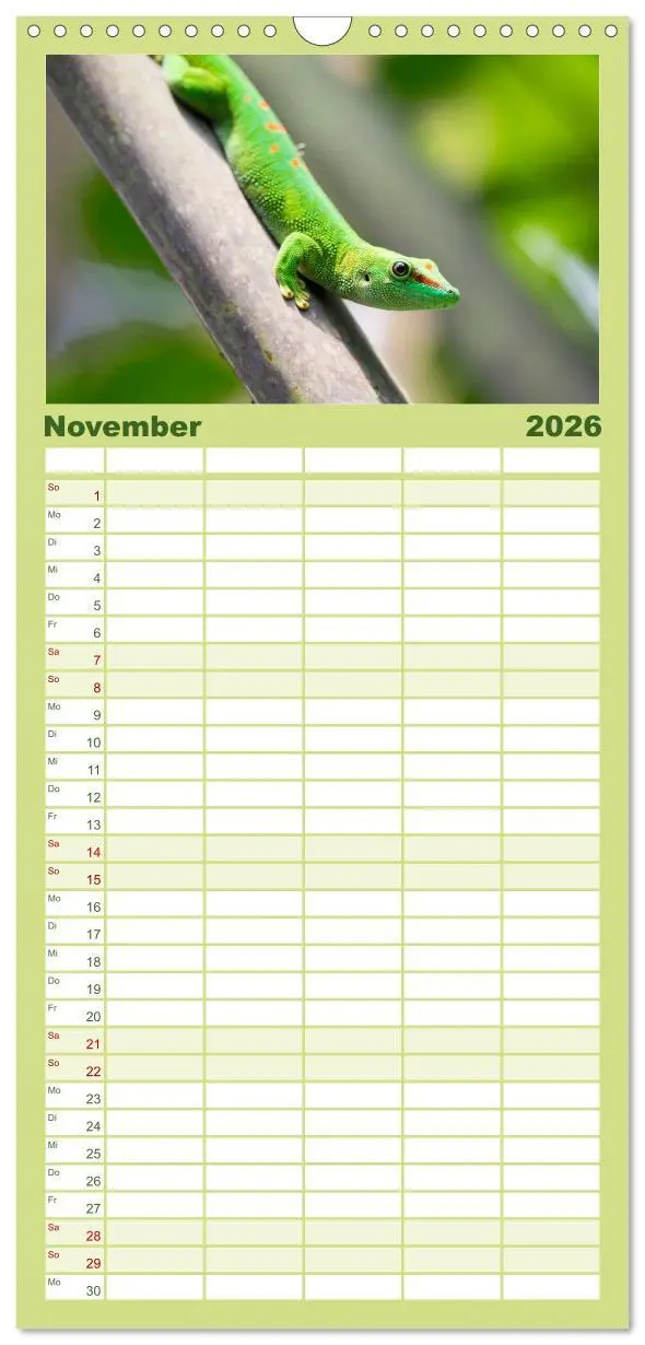 Bild: 9783516520620 | Familienplaner 2026 - Tierkalender 2026 mit 5 Spalten...