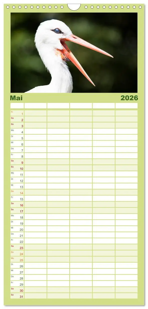 Bild: 9783516520620 | Familienplaner 2026 - Tierkalender 2026 mit 5 Spalten...