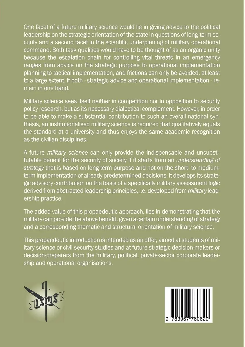 Rückseite: 9783967760620 | Strategy and the Military | Wolfgang Peischel | Taschenbuch | 232 S.