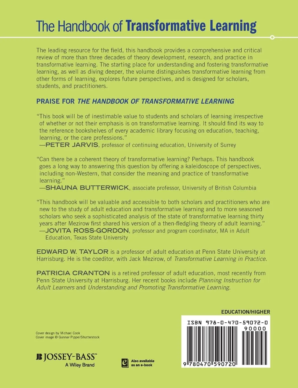 Rückseite: 9780470590720 | The Handbook of Transformative Learning | Edward W Taylor (u. a.)