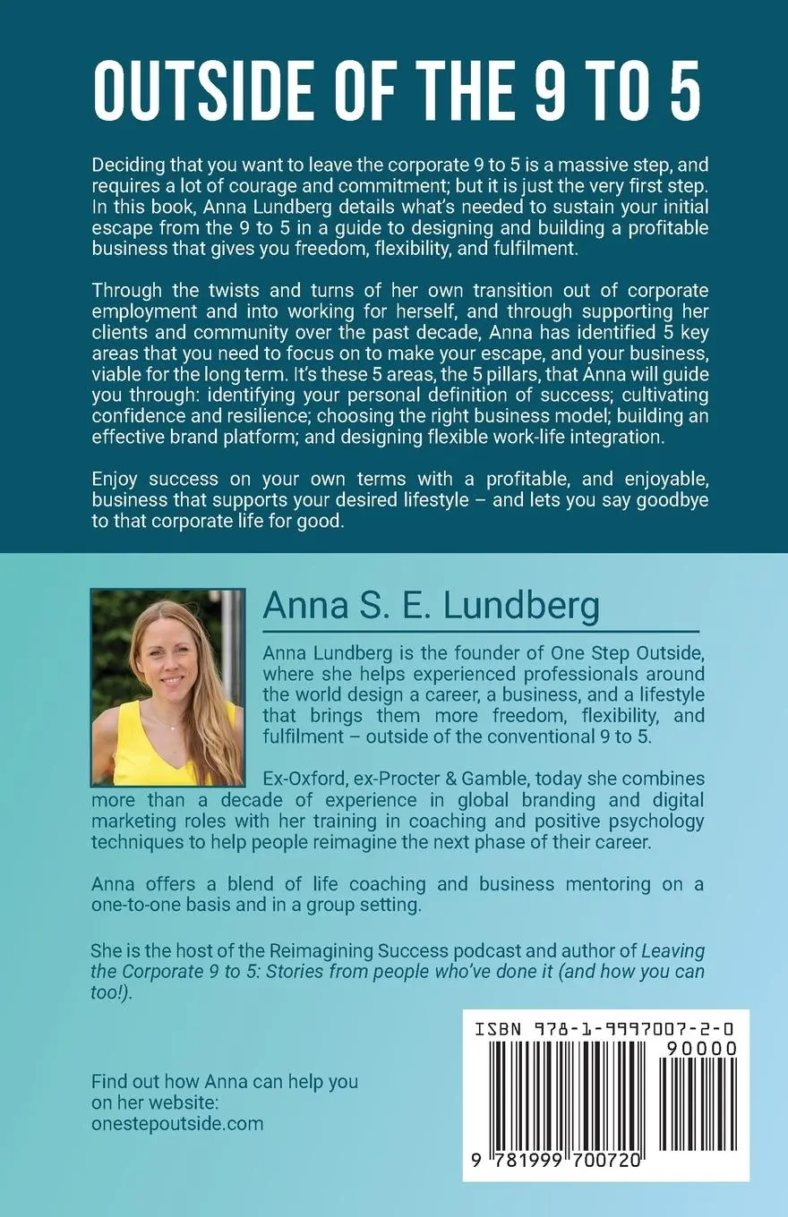 Rückseite: 9781999700720 | Outside of the 9 to 5 | Anna S E Lundberg | Taschenbuch | Englisch