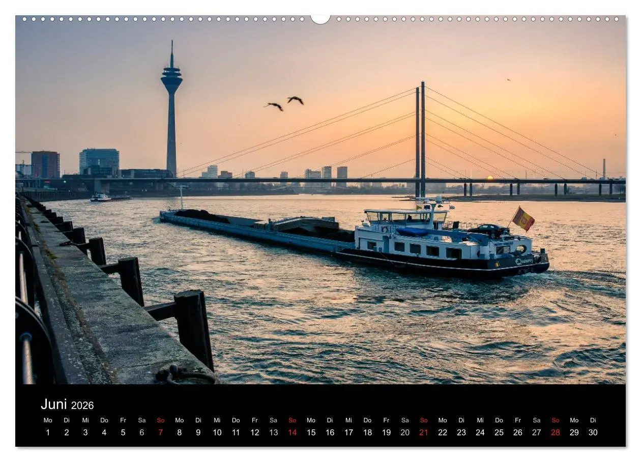 Bild: 9783516060720 | Düsseldorf - Rheinansichten (Wandkalender 2026 DIN A2 quer),...