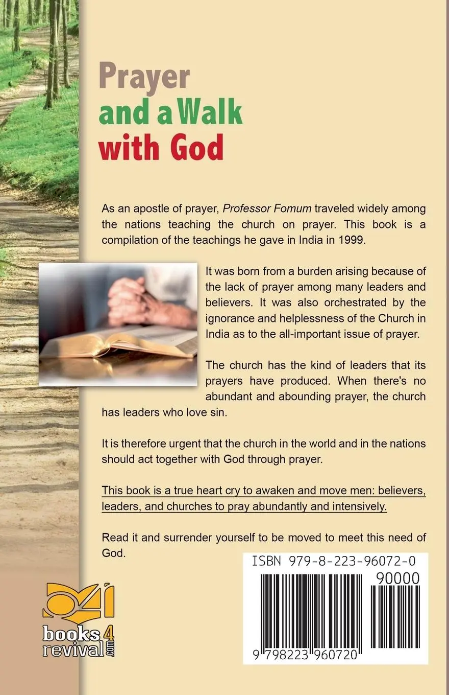 Rückseite: 9798223960720 | Prayer and a Walk with God | Zacharias Tanee Fomum | Taschenbuch