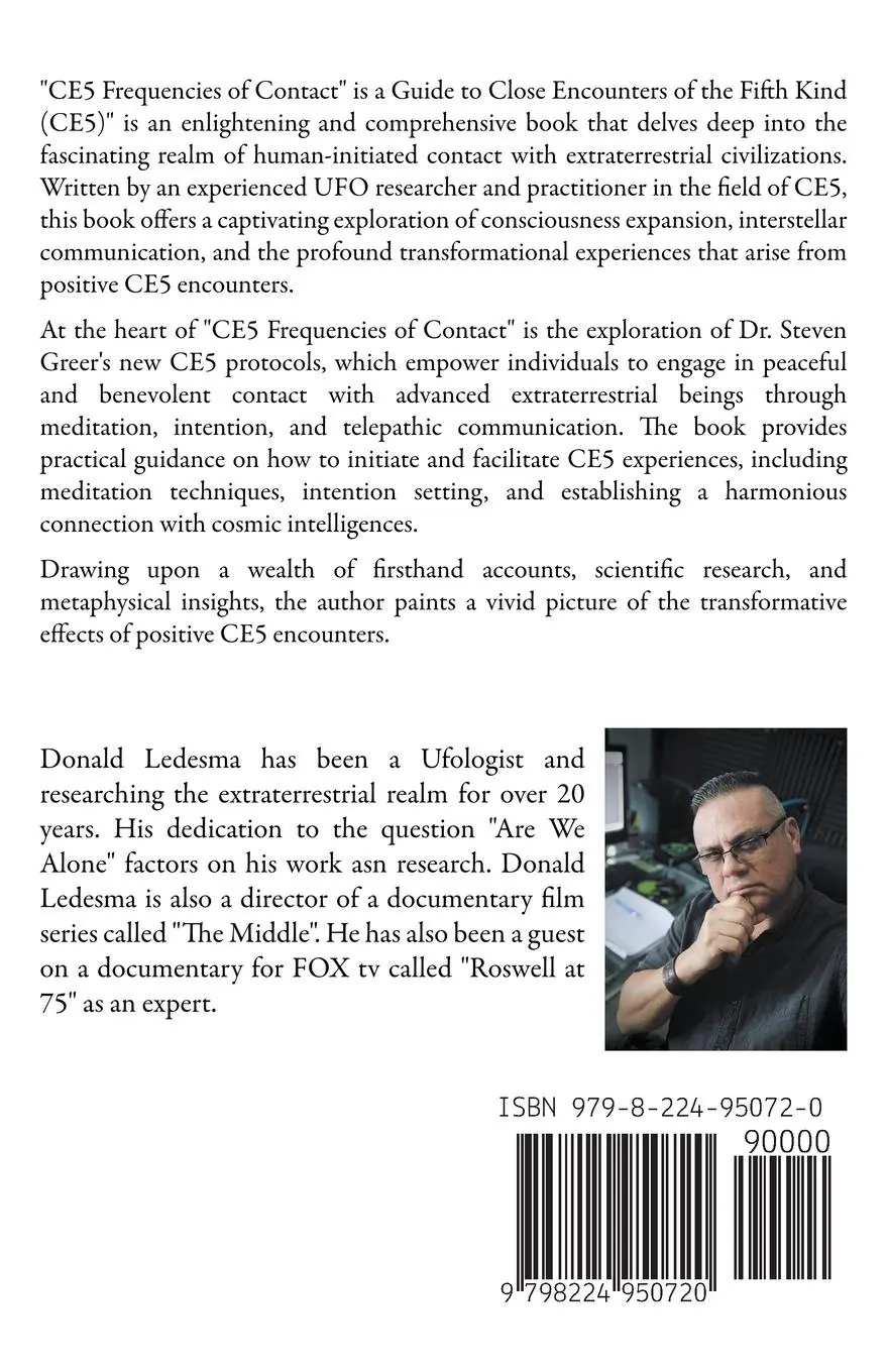 Rückseite: 9798224950720 | CE5 Frequencies of Contact | Donald Ledesma | Taschenbuch | Englisch