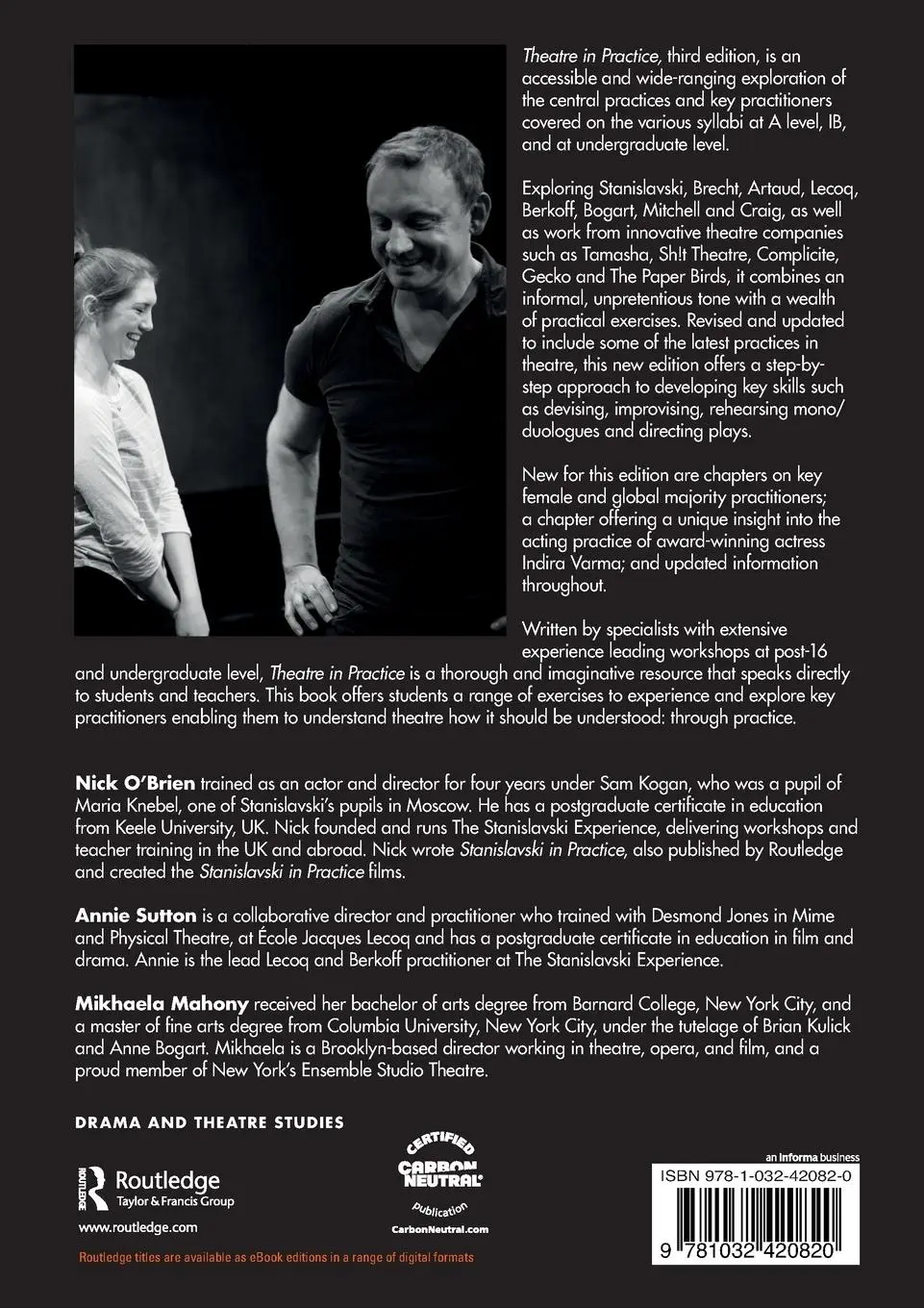 Rückseite: 9781032420820 | Theatre in Practice | A Student's Handbook | Nick O'Brien | Buch