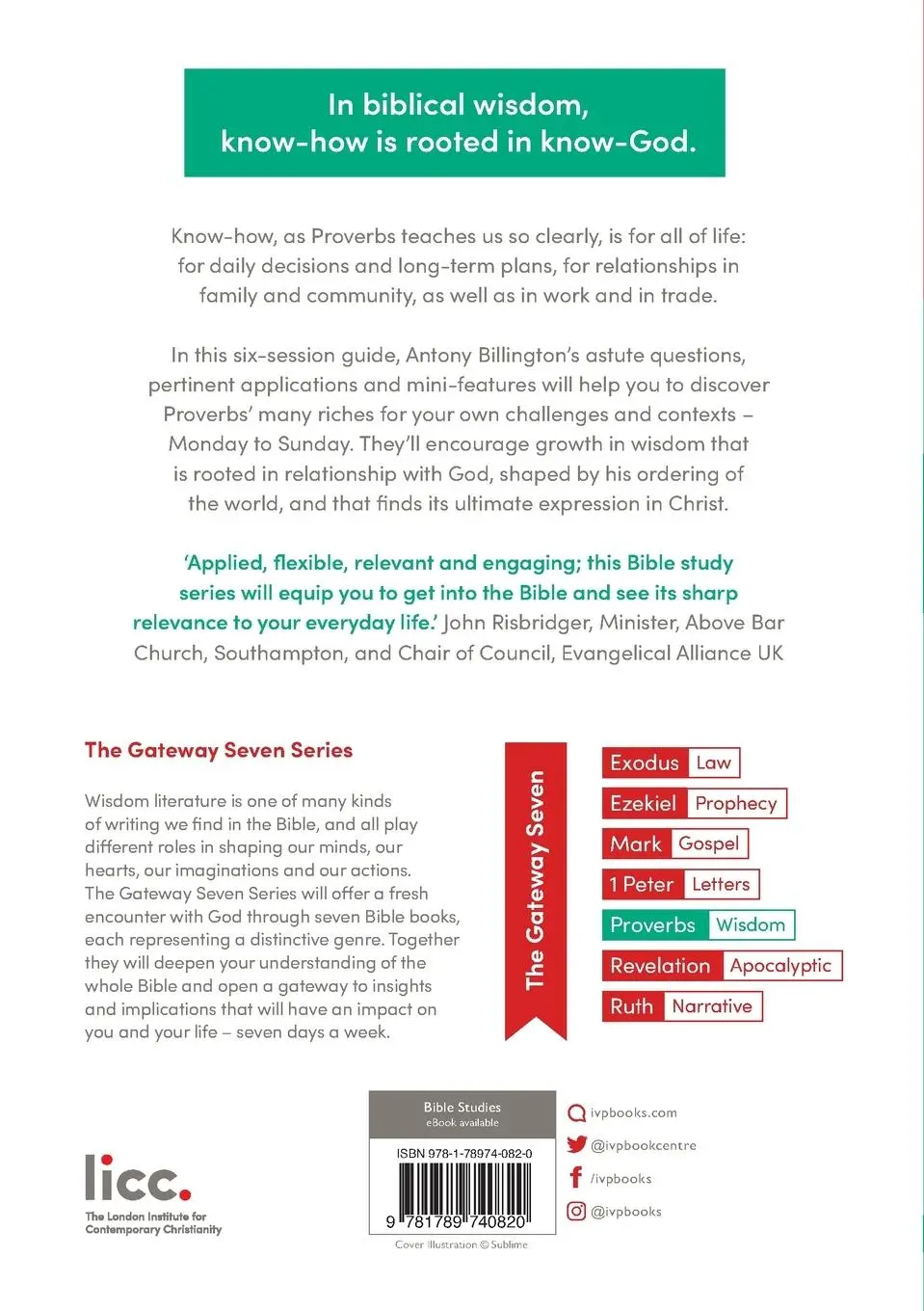 Rückseite: 9781789740820 | Proverbs | Wisdom for the Whole of Life | Antony Billington | Buch