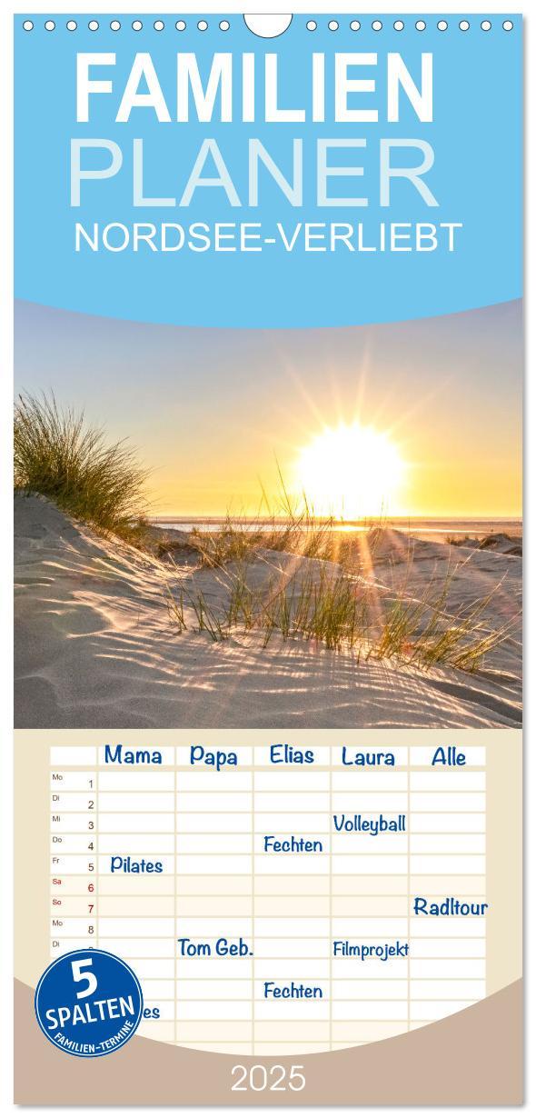 Cover: 9783457100820 | Familienplaner 2025 - NORDSEE-VERLIEBT mit 5 Spalten (Wandkalender,...
