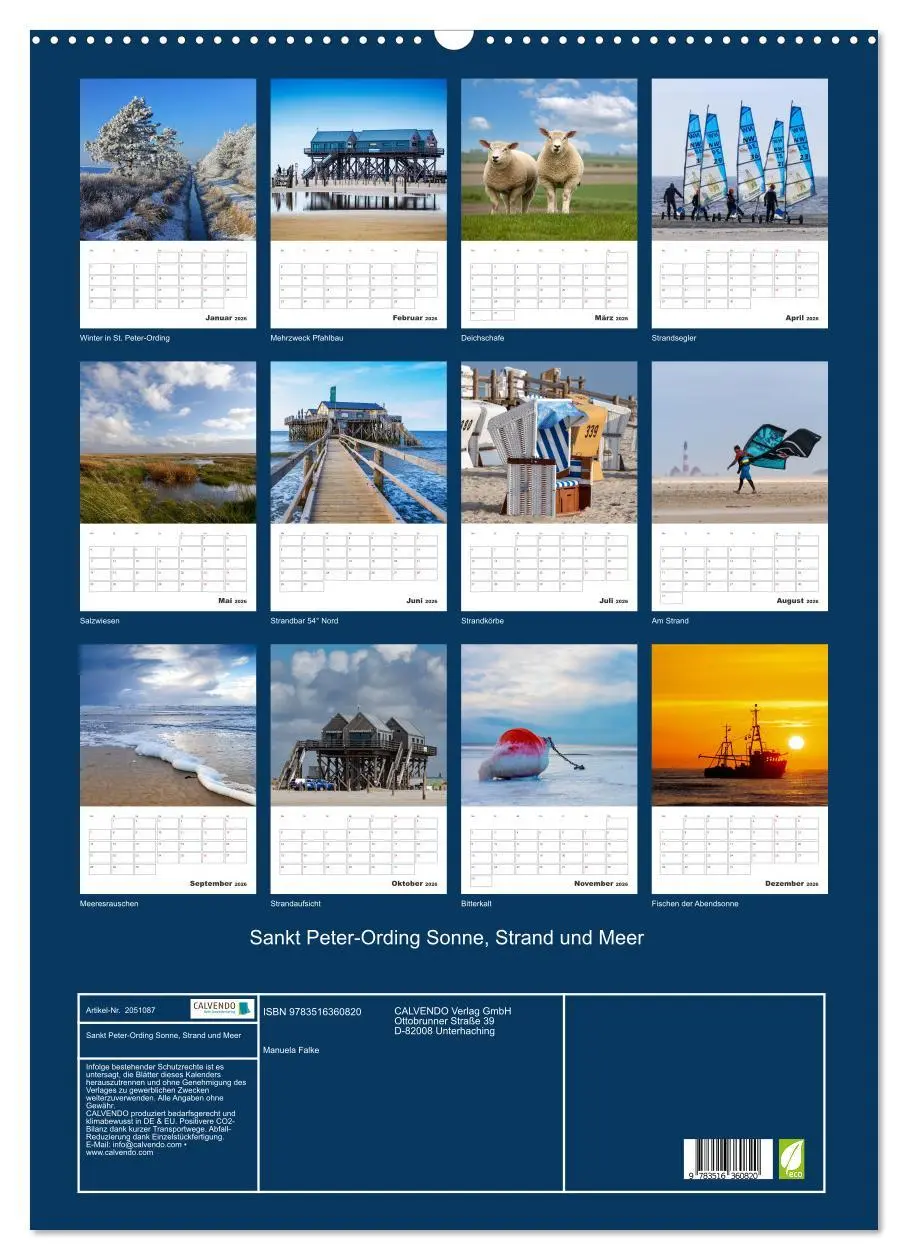 Bild: 9783516360820 | Sankt Peter-Ording Sonne, Strand und Meer (Wandkalender 2026 DIN A2...