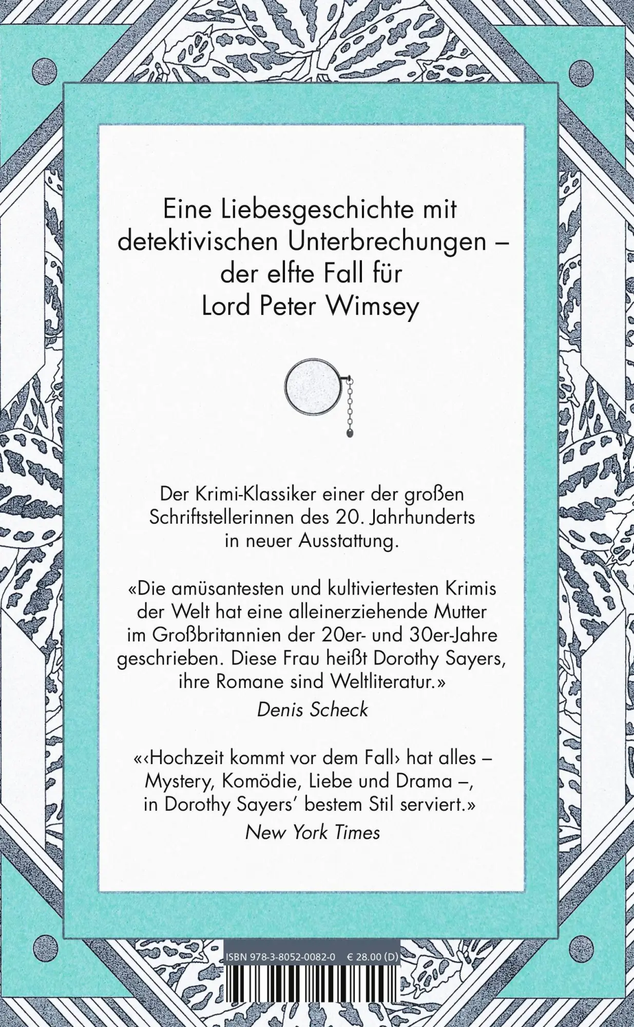 Rückseite: 9783805200820 | Hochzeit kommt vor dem Fall | Dorothy L. Sayers | Buch | 512 S. | 2025