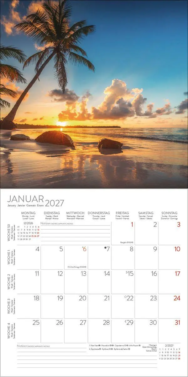 Bild: 9783819300820 | Trauminseln 2027 | Verlag Korsch | Kalender | 13 S. | Deutsch | 2027