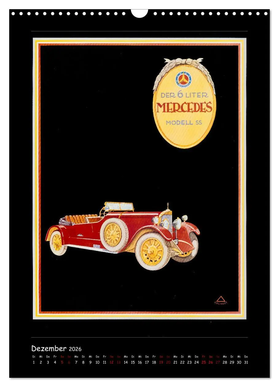 Bild: 9783516350920 | Historische Automobilplakate (Wandkalender 2026 DIN A3 hoch),...