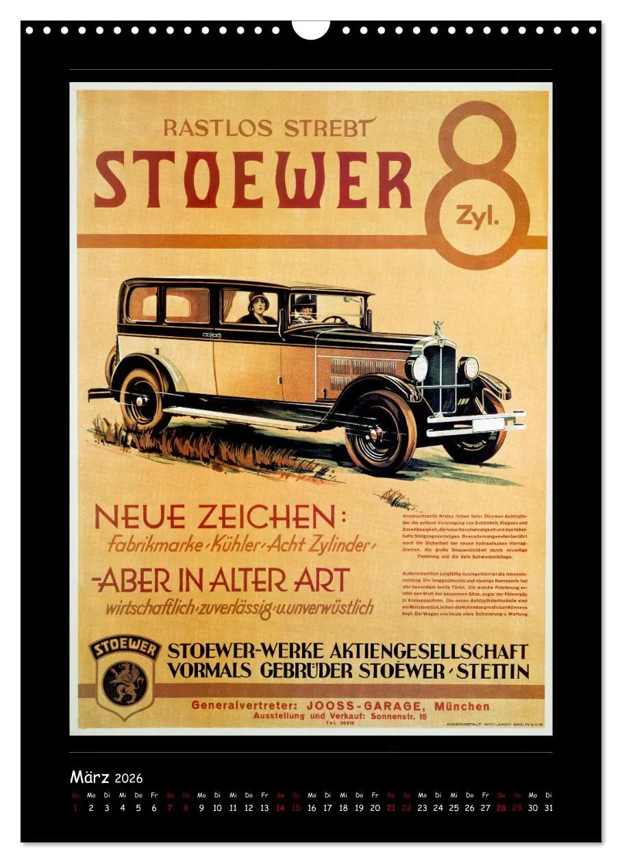 Bild: 9783516350920 | Historische Automobilplakate (Wandkalender 2026 DIN A3 hoch),...