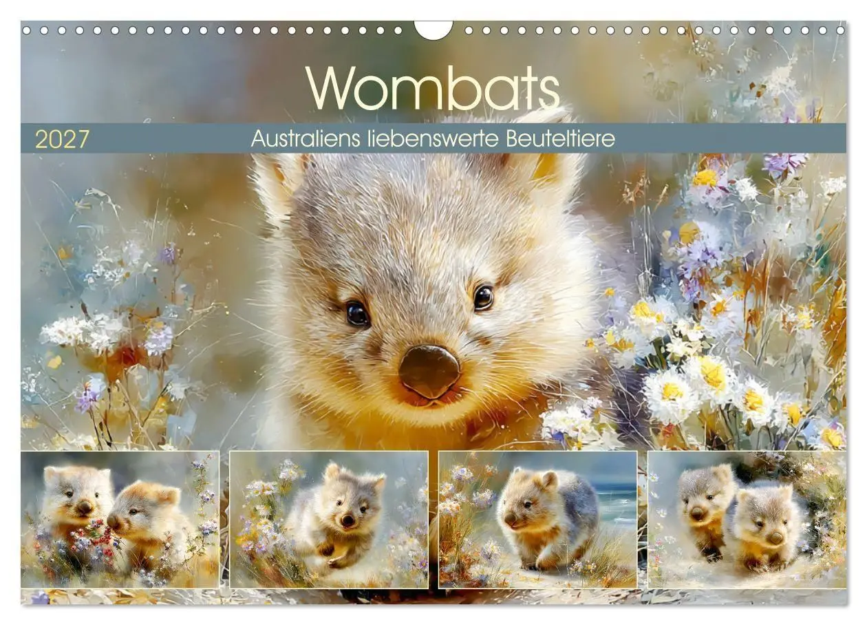Cover: 9783516800920 | Wombats. Australiens liebenswerte Beuteltiere (Wandkalender 2027...
