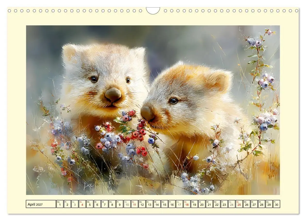 Bild: 9783516800920 | Wombats. Australiens liebenswerte Beuteltiere (Wandkalender 2027...