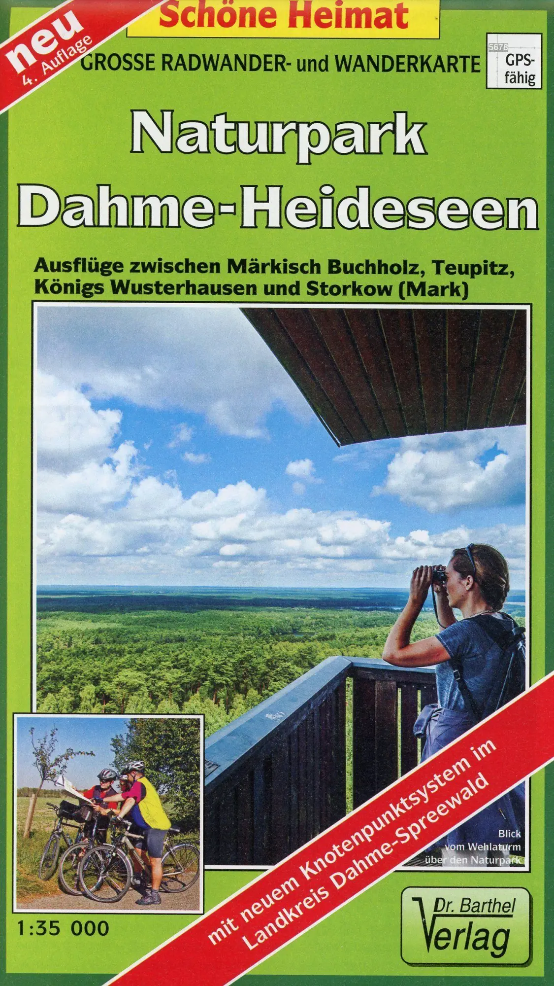 Cover: 9783895910920 | Große Radwander- und Wanderkarte Naturpark Dahme-Heideseen 1 : 35 000