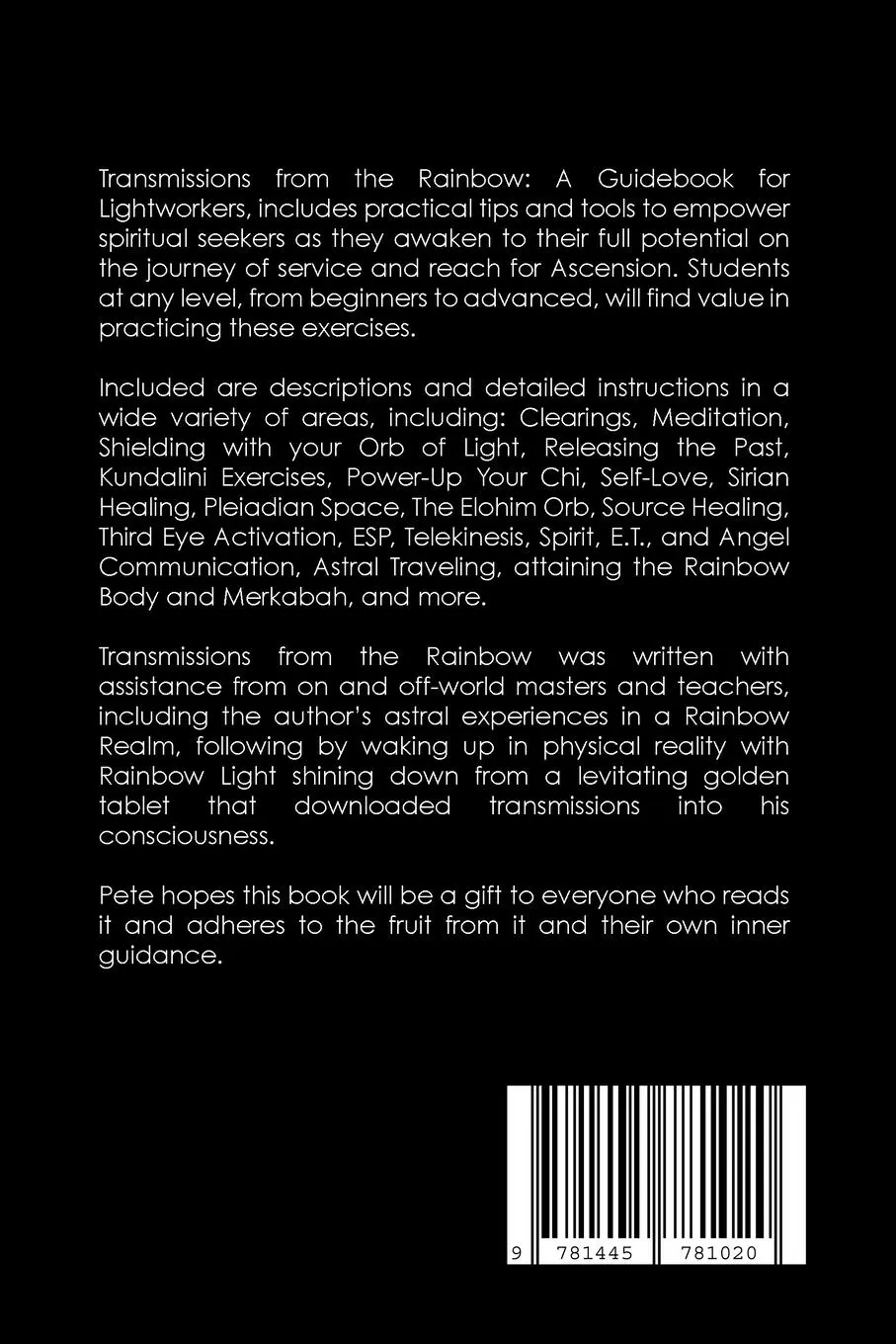 Rückseite: 9781445781020 | Transmissions from the Rainbow | A Guidebook for Lightworkers | Buch