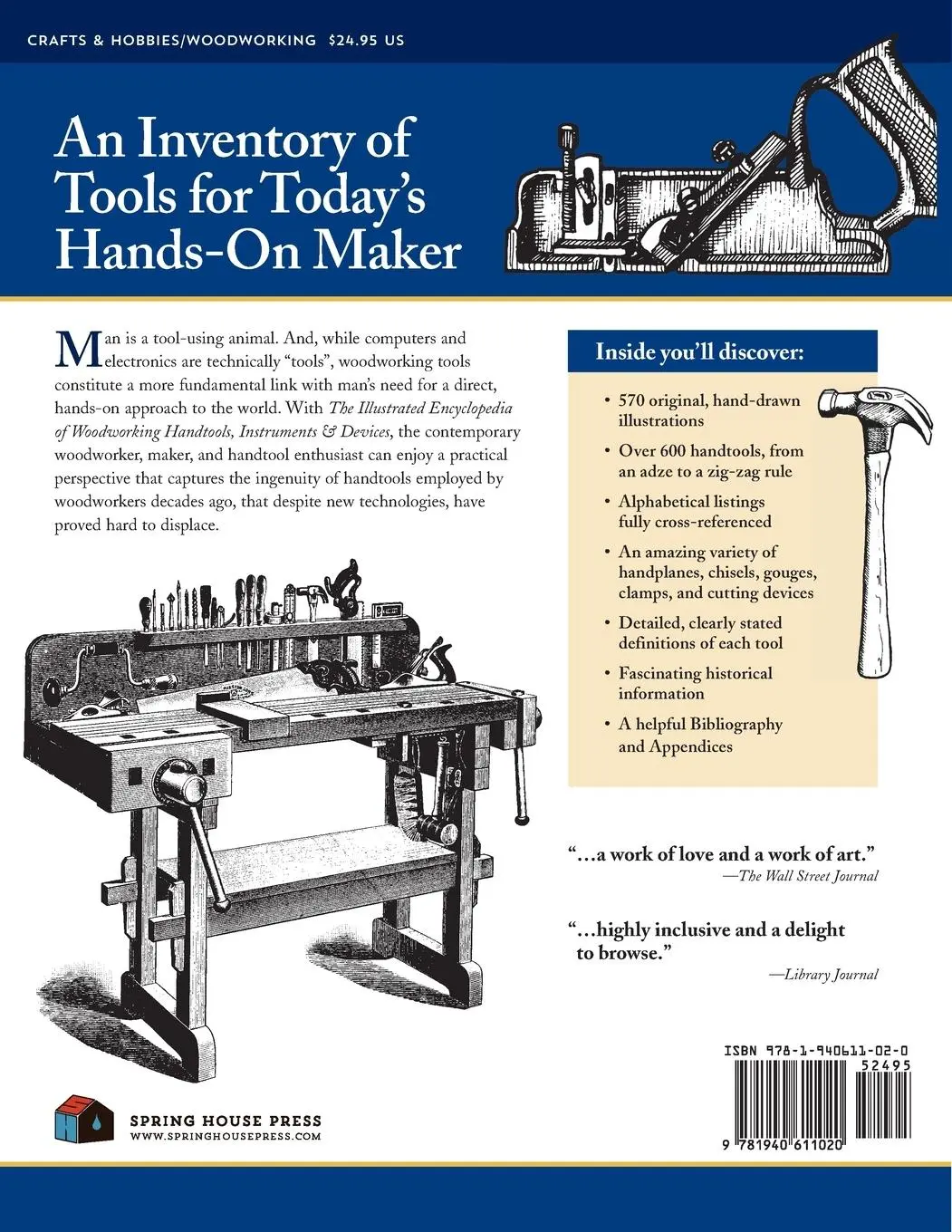 Rückseite: 9781940611020 | The Illustrated Encyclopedia of Woodworking Handtools | Blackburn