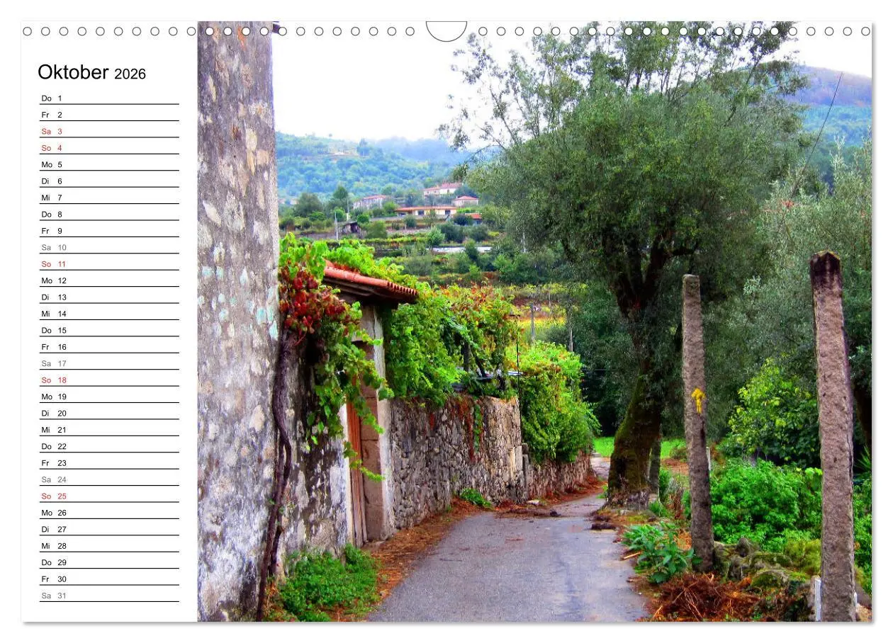 Bild: 9783457841020 | Jakobsweg - Camino Portugues Central (Wandkalender 2026 DIN A3...
