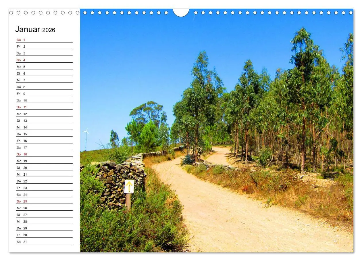 Bild: 9783457841020 | Jakobsweg - Camino Portugues Central (Wandkalender 2026 DIN A3...
