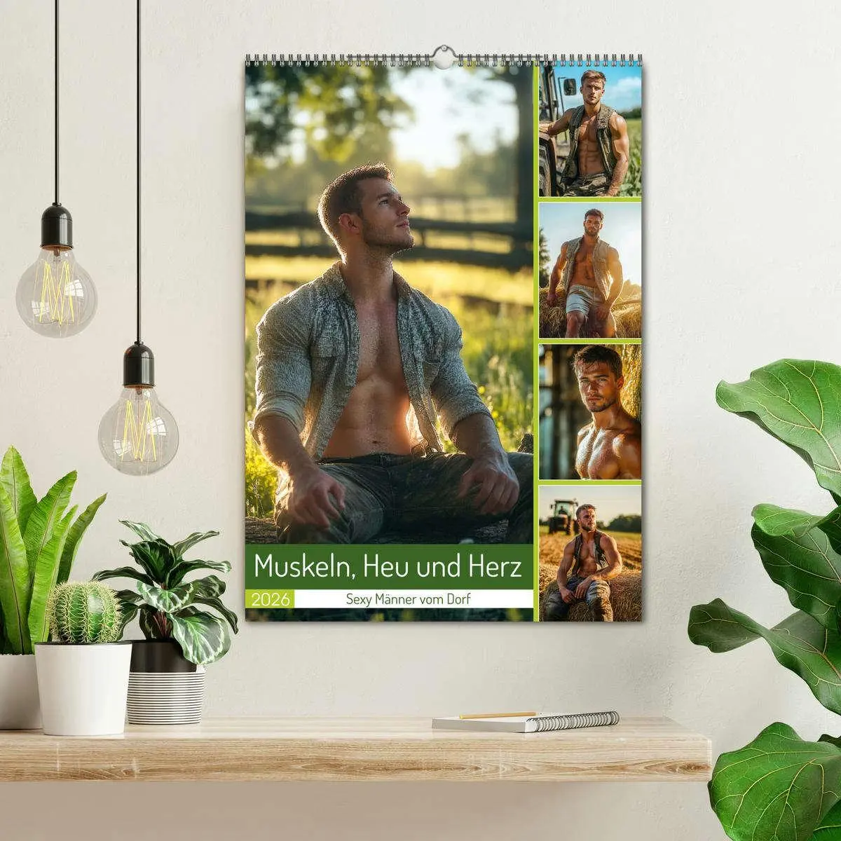 Bild: 9783516621020 | Muskeln, Heu und Herz - Sexy Männer vom Dorf (Wandkalender 2026 DIN...