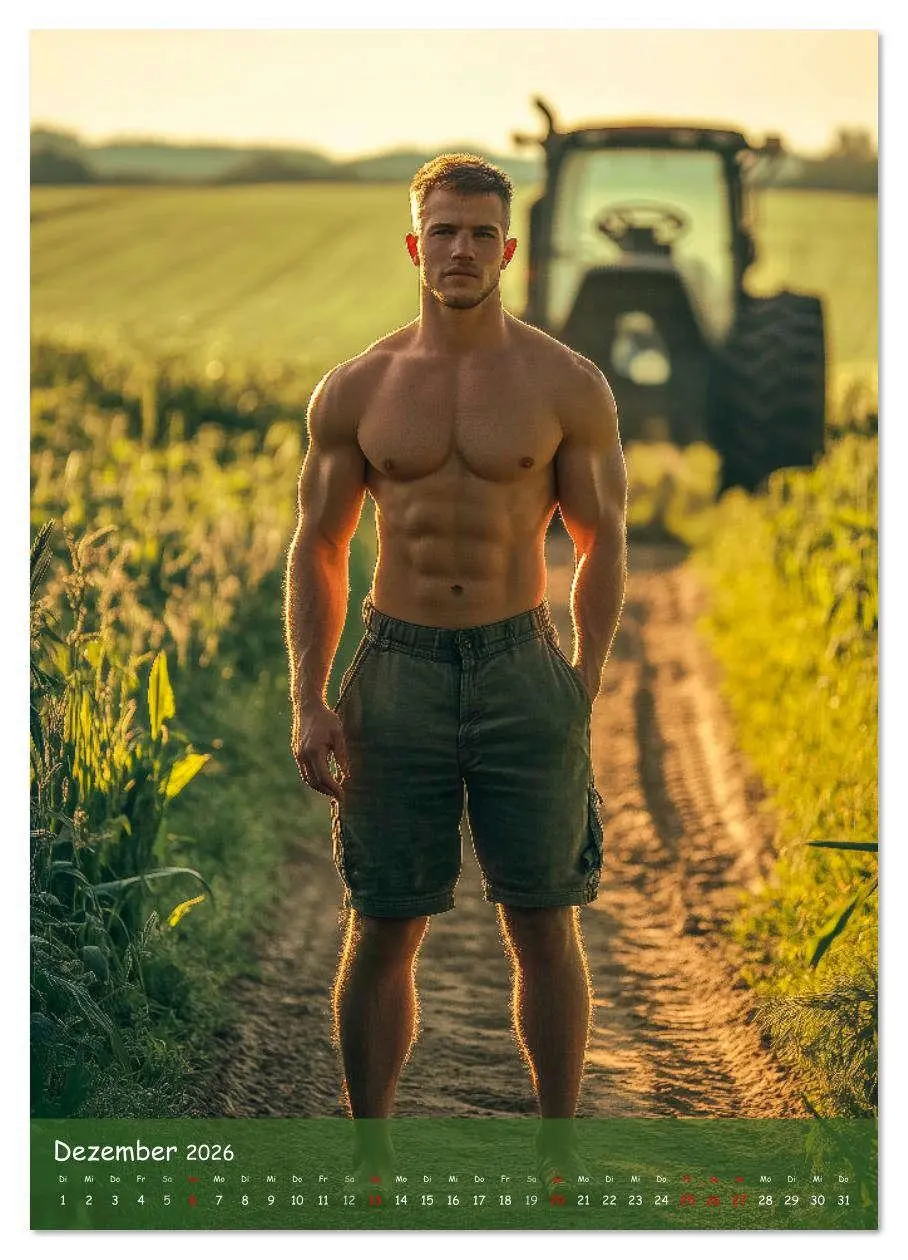 Bild: 9783516621020 | Muskeln, Heu und Herz - Sexy Männer vom Dorf (Wandkalender 2026 DIN...