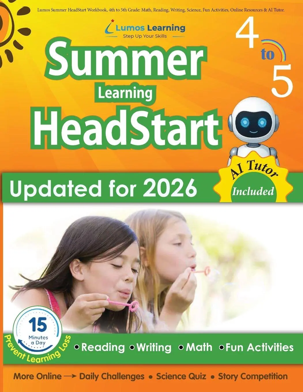 Cover: 9798897131020 | Lumos Summer HeadStart Workbook, 4th to 5th Grade | Lumos Learning
