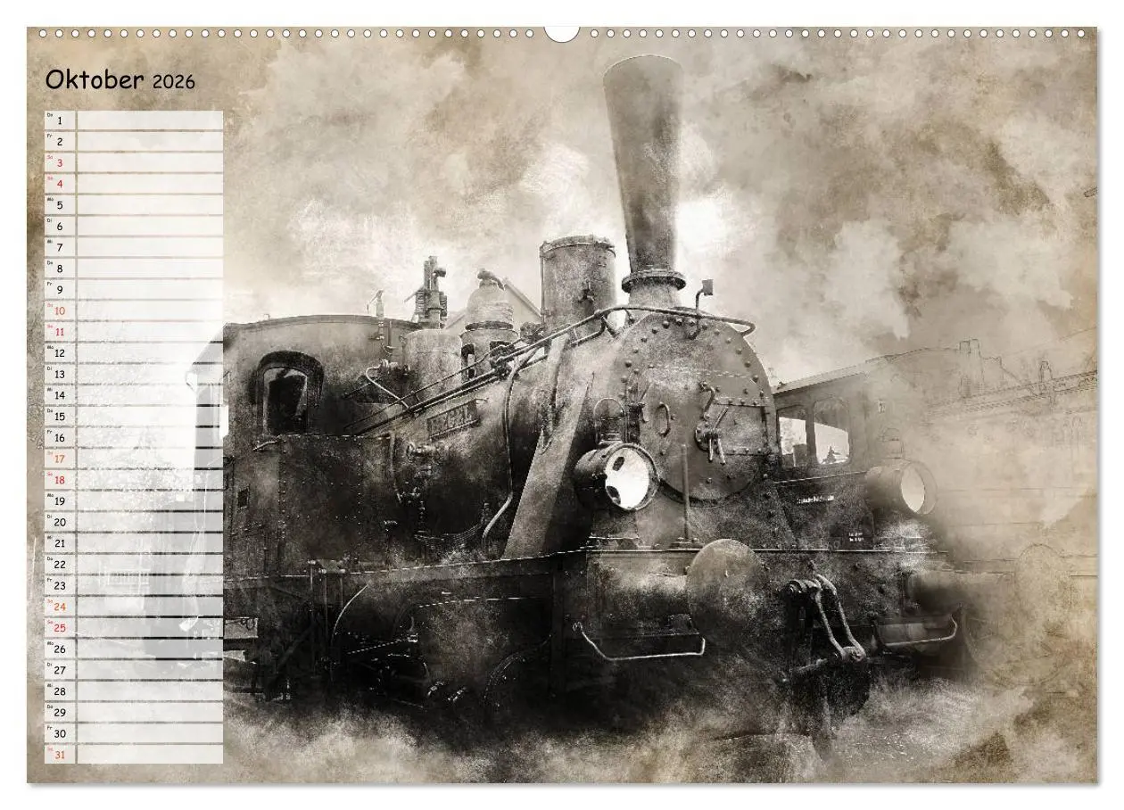 Bild: 9783457901120 | Dampflok Impressionen (Wandkalender 2026 DIN A2 quer), CALVENDO...