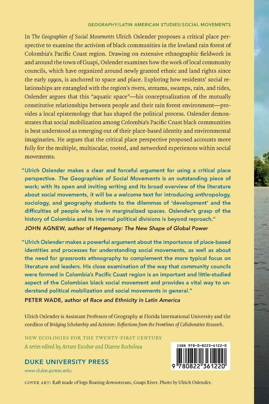 Rückseite: 9780822361220 | The Geographies of Social Movements | Ulrich Oslender | Taschenbuch