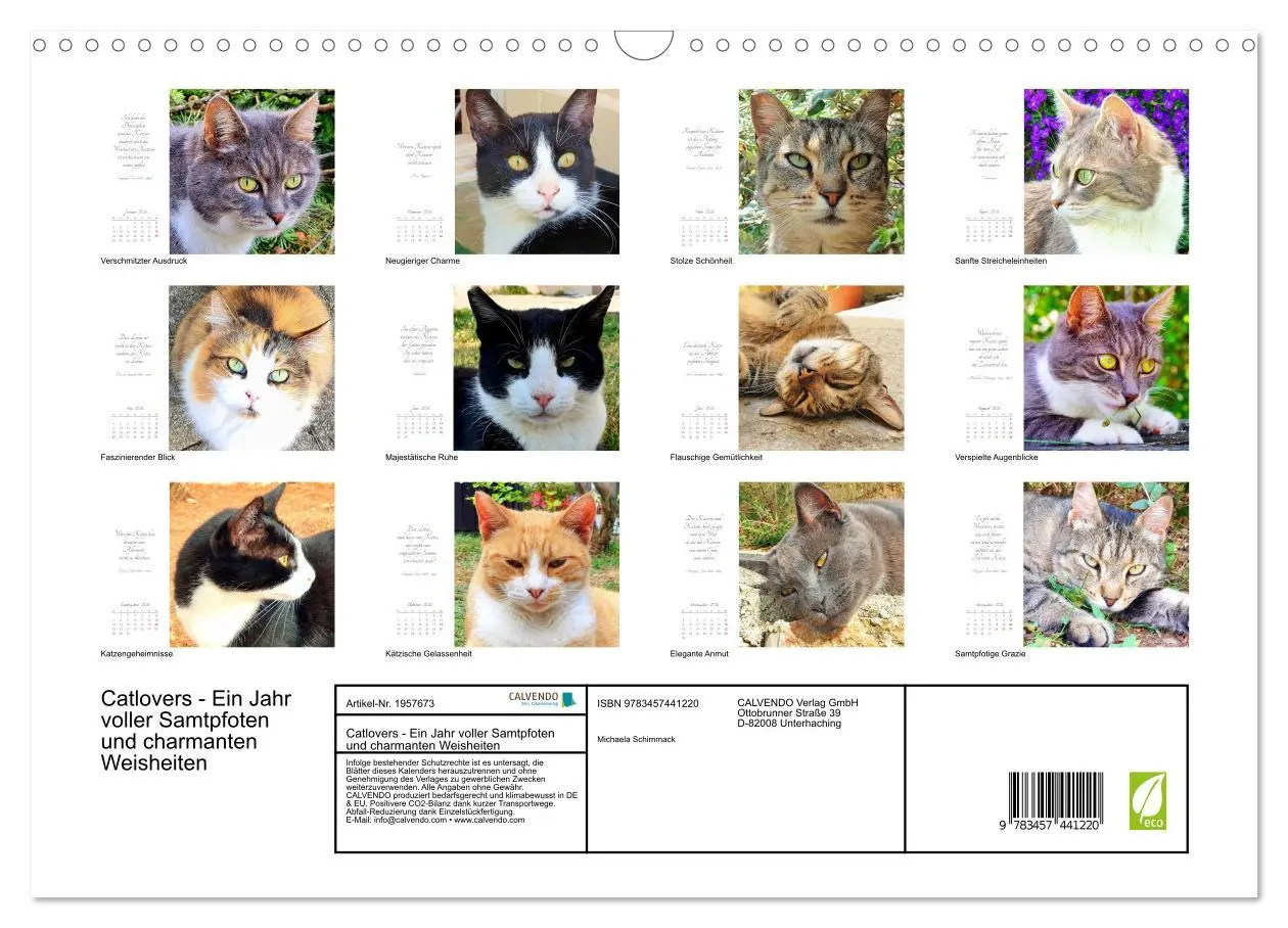 Bild: 9783457441220 | Catlovers - Ein Jahr voller Samtpfoten und charmanten Weisheiten...