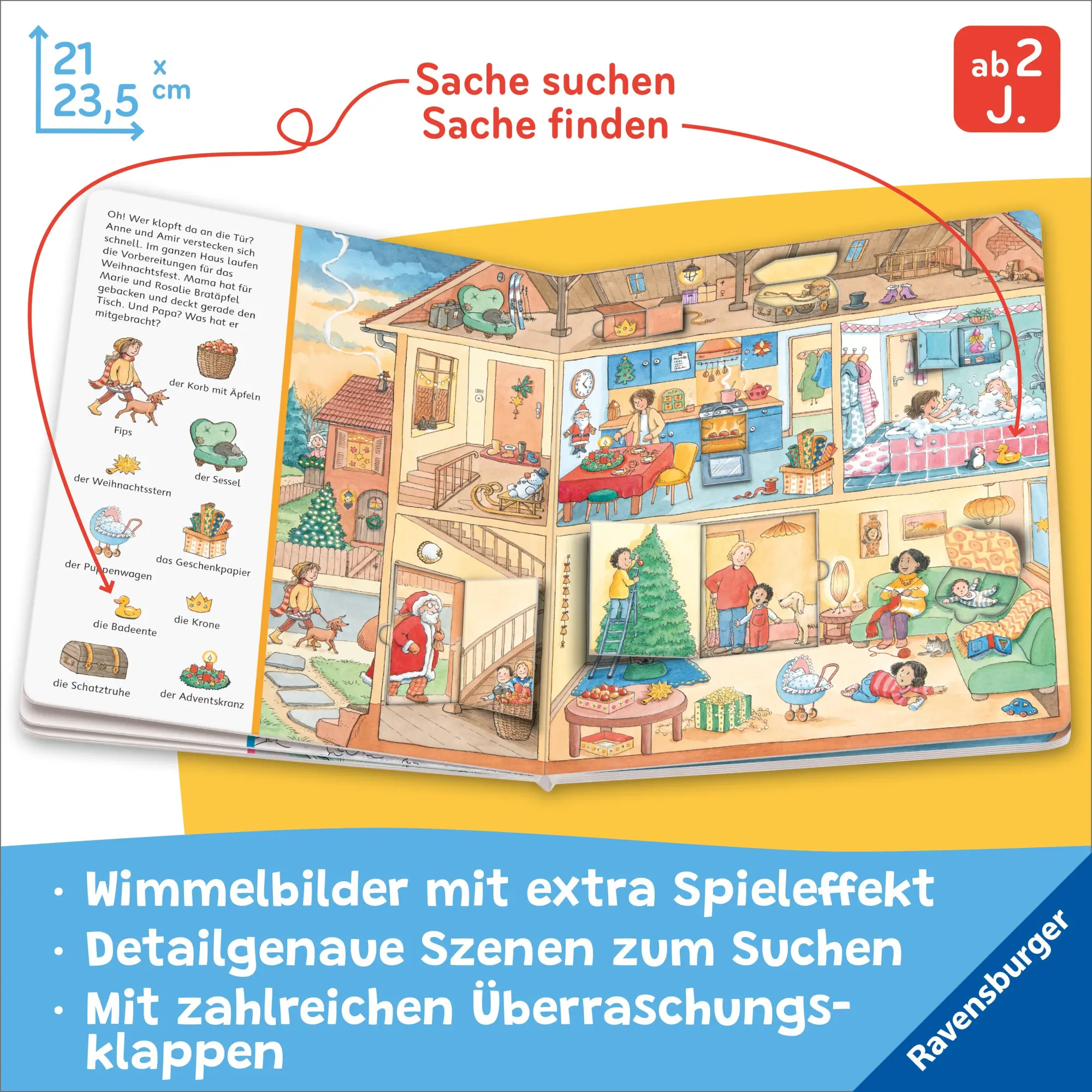 Bild: 9783473421220 | Mein Sachen suchen Wimmelbuch: Weihnachtszeit | Franziska Harvey