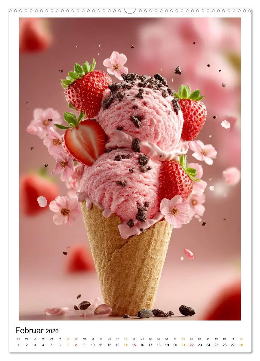 Bild: 9783516601220 | Lecker Eis (hochwertiger Premium Wandkalender 2026 DIN A2 hoch),...