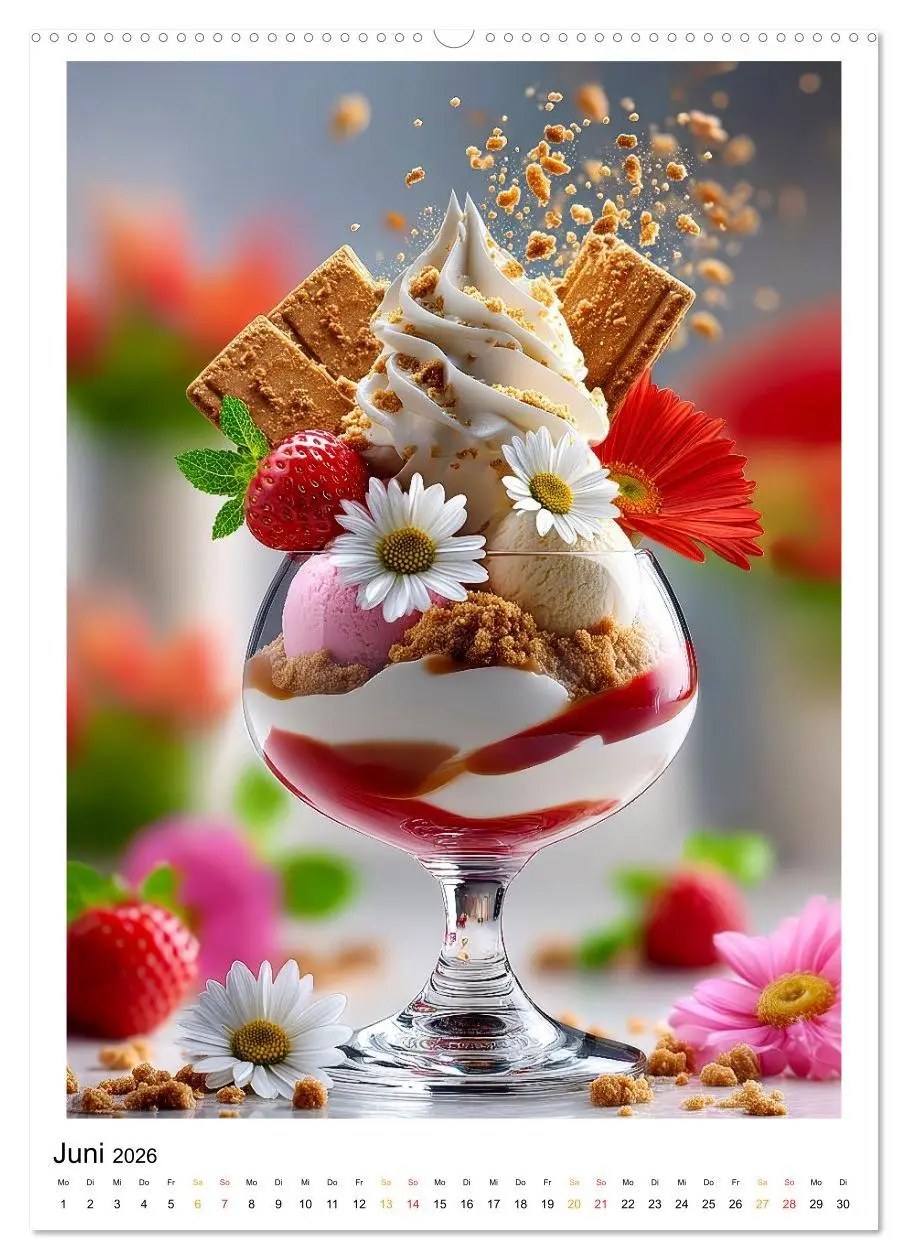 Bild: 9783516601220 | Lecker Eis (hochwertiger Premium Wandkalender 2026 DIN A2 hoch),...