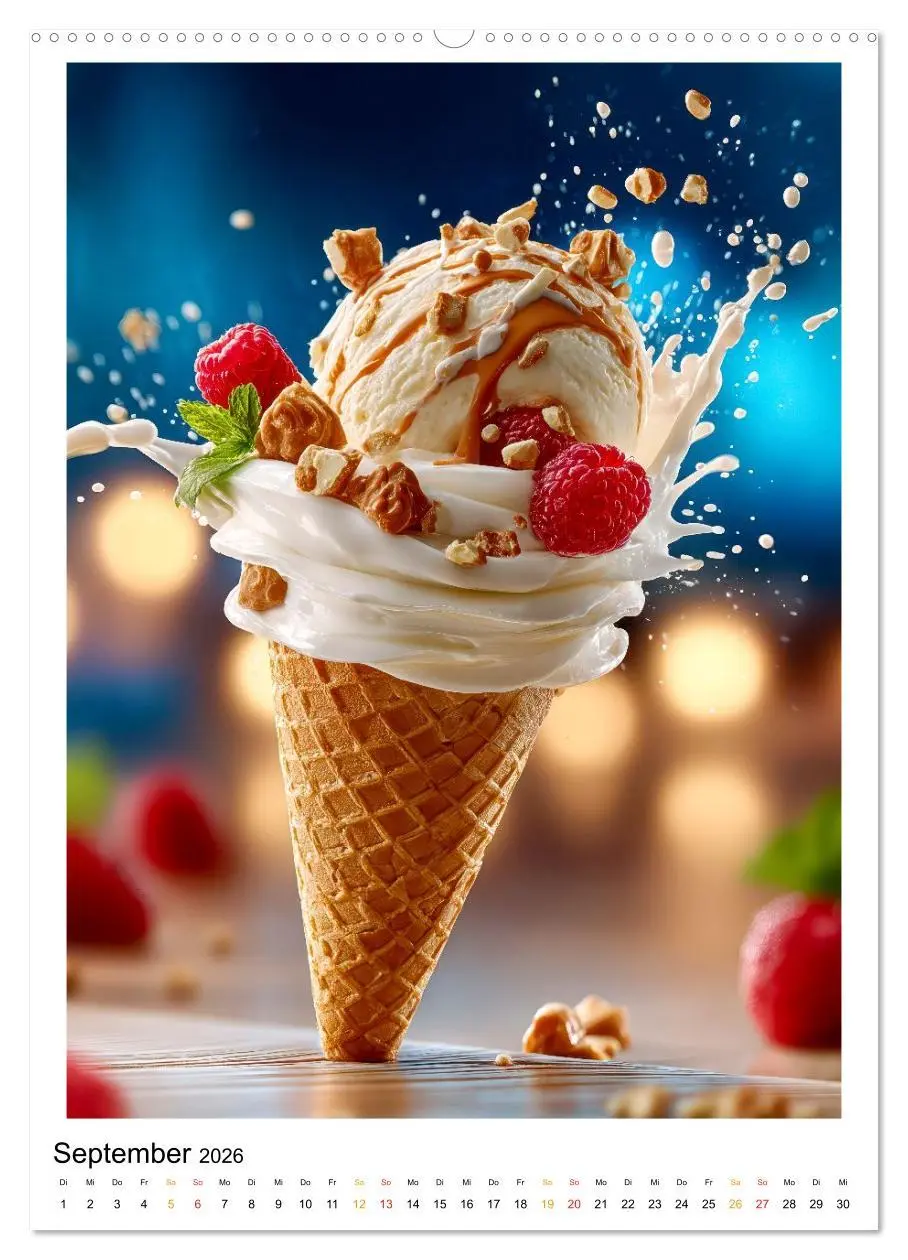 Bild: 9783516601220 | Lecker Eis (hochwertiger Premium Wandkalender 2026 DIN A2 hoch),...