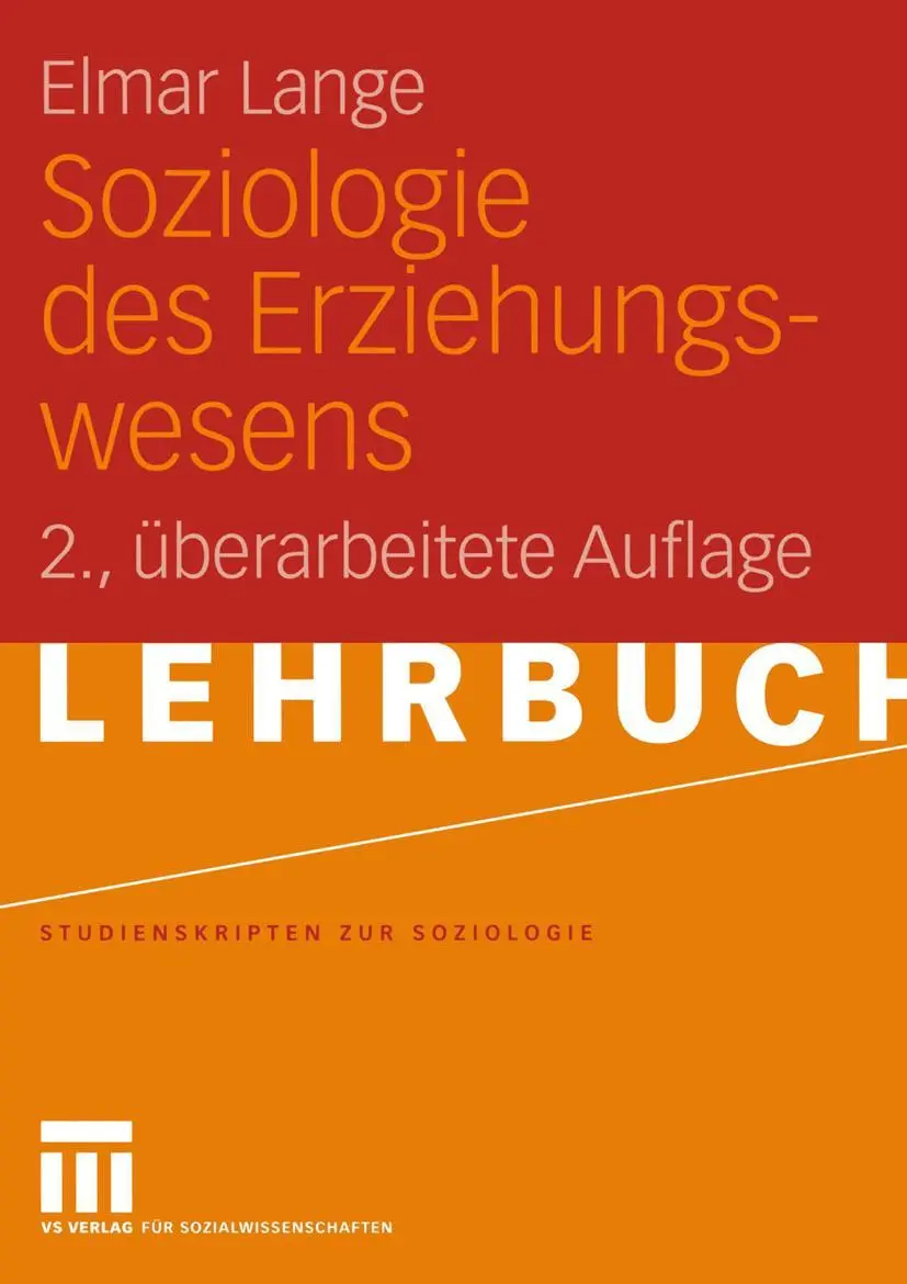 Cover: 9783531141220 | Soziologie des Erziehungswesens | Elmar Lange | Taschenbuch | 233 S.