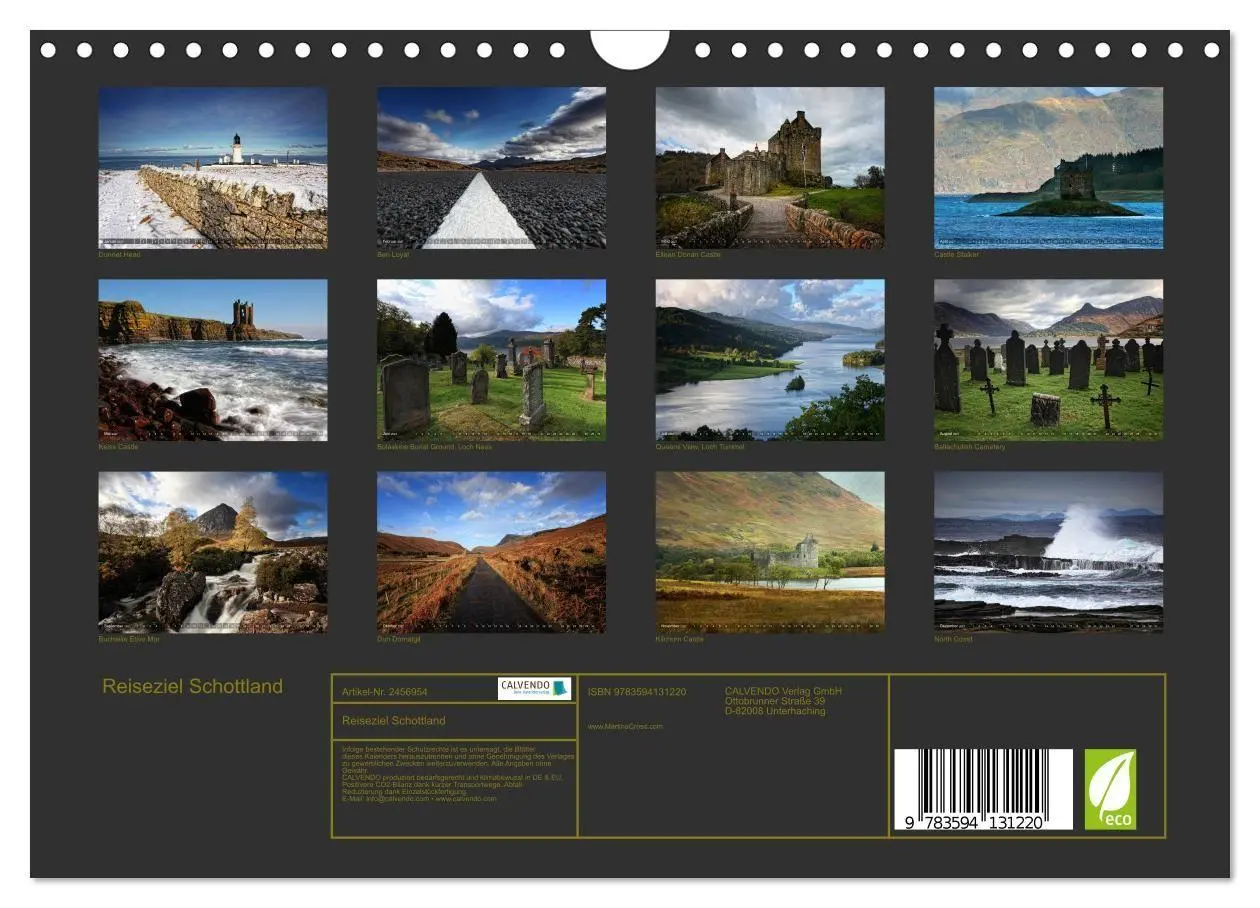 Bild: 9783594131220 | Reiseziel Schottland (Wandkalender 2027 DIN A4 quer), CALVENDO...