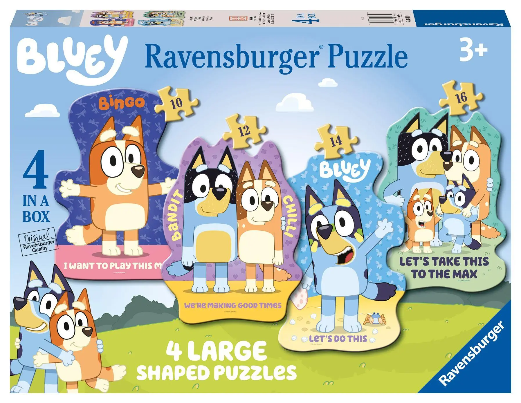 Cover: 4005556031320 | Ravensburger Kinderpuzzle 03132 - Bluey: Auf geht's! - 4...
