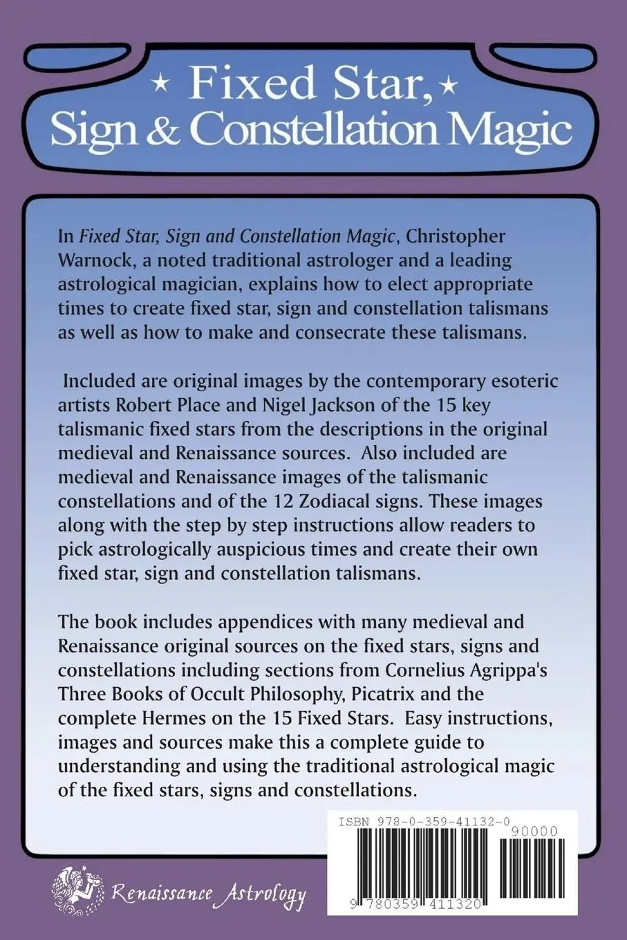 Rückseite: 9780359411320 | Fixed Star, Sign and Constellation Magic | Christopher Warnock | Buch