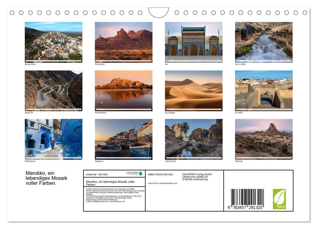 Bild: 9783457291320 | Marokko, ein lebendiges Mosaik voller Farben. (Wandkalender 2026...