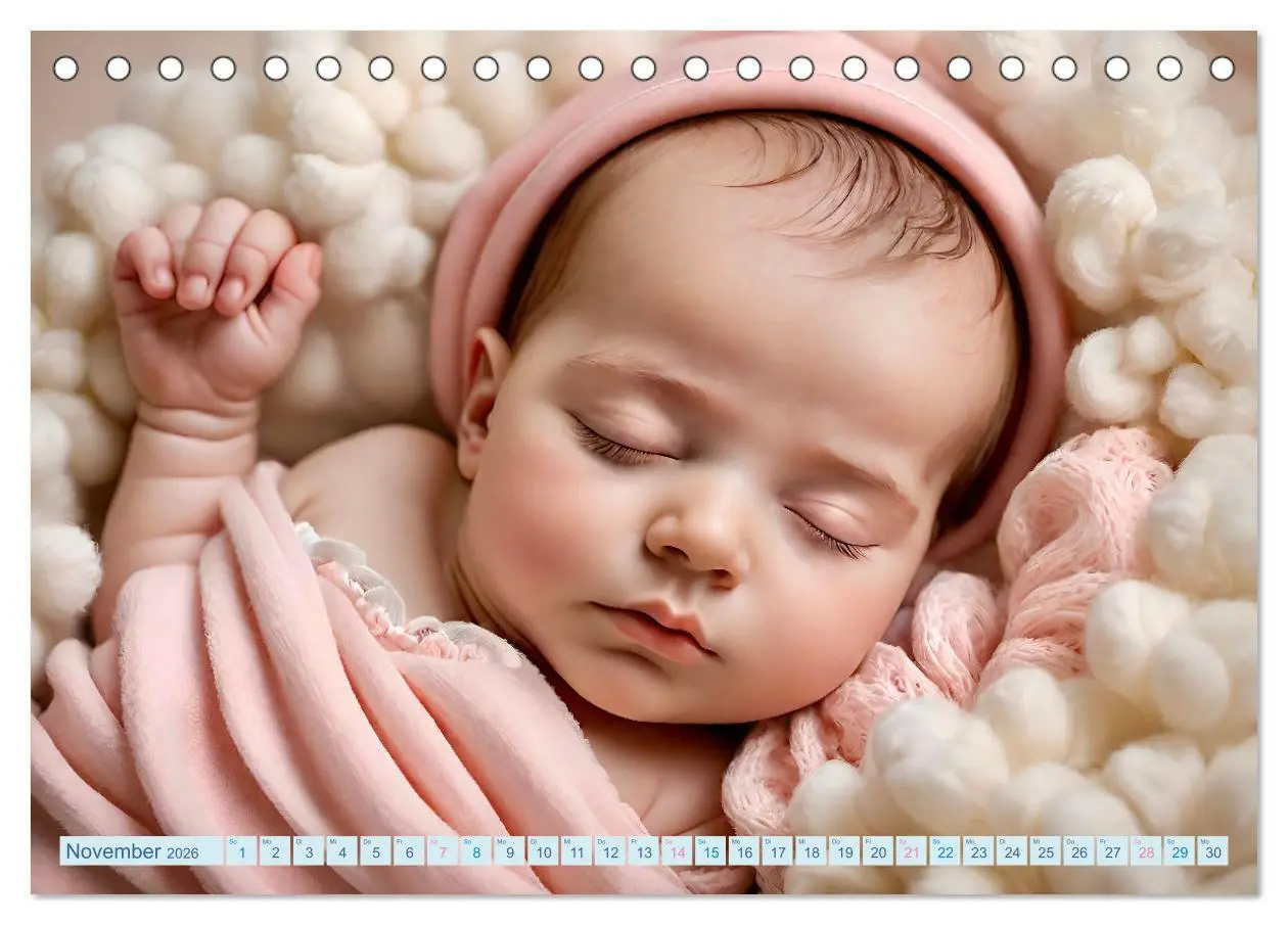 Bild: 9783457431320 | Schlummernde Babys (Tischkalender 2026 DIN A5 quer), CALVENDO...
