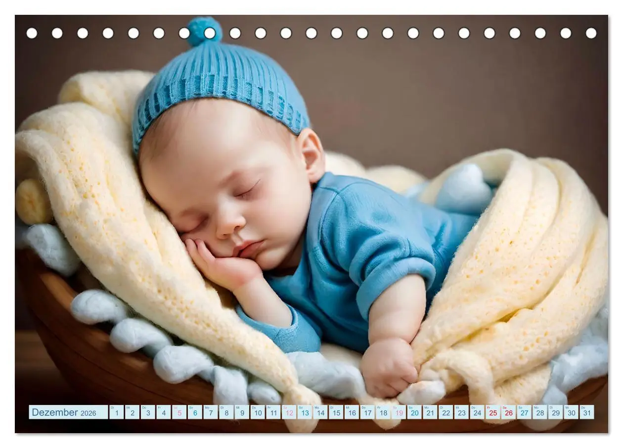 Bild: 9783457431320 | Schlummernde Babys (Tischkalender 2026 DIN A5 quer), CALVENDO...