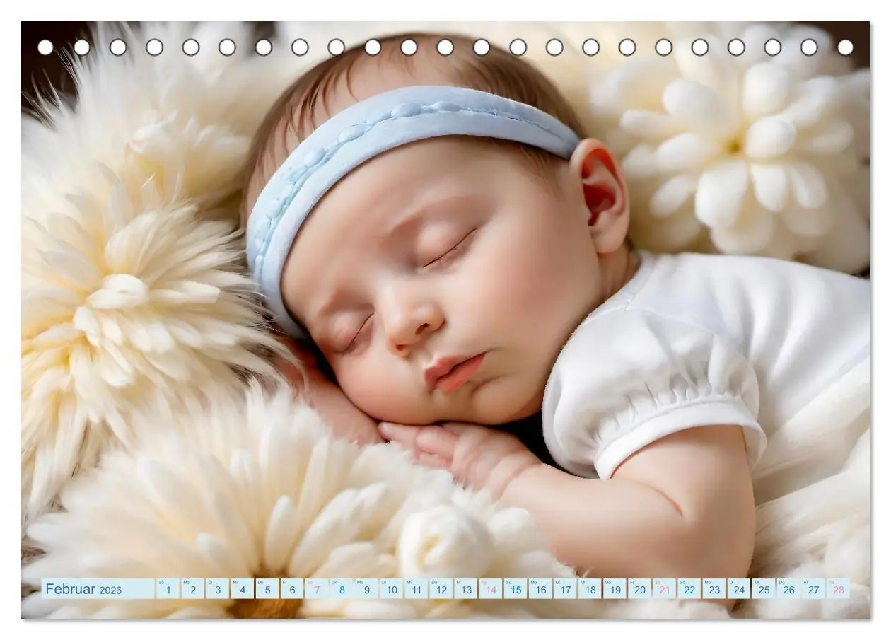 Bild: 9783457431320 | Schlummernde Babys (Tischkalender 2026 DIN A5 quer), CALVENDO...