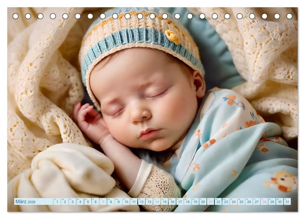 Bild: 9783457431320 | Schlummernde Babys (Tischkalender 2026 DIN A5 quer), CALVENDO...