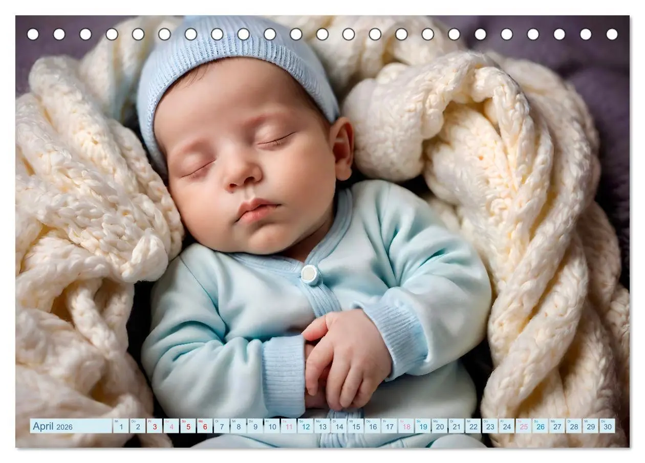 Bild: 9783457431320 | Schlummernde Babys (Tischkalender 2026 DIN A5 quer), CALVENDO...