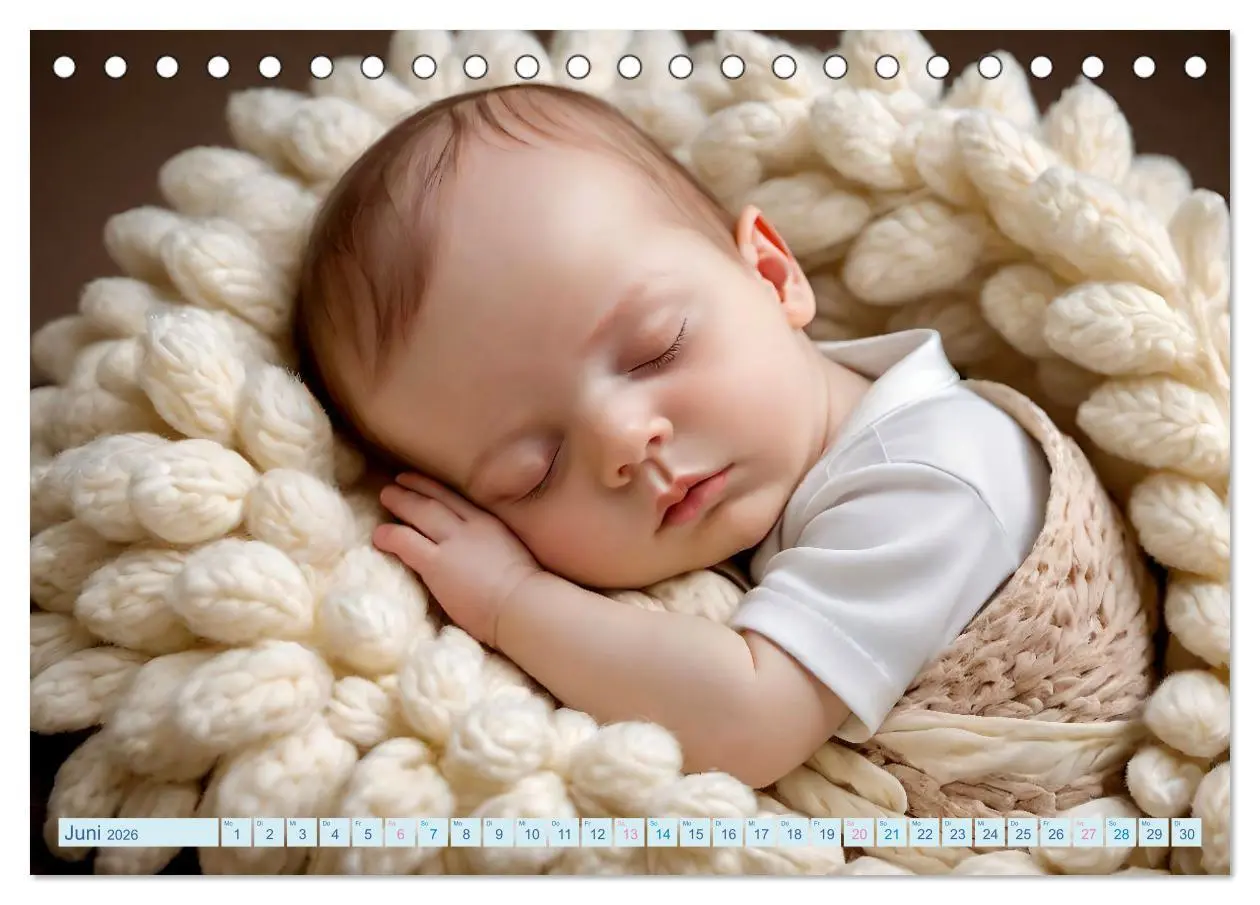 Bild: 9783457431320 | Schlummernde Babys (Tischkalender 2026 DIN A5 quer), CALVENDO...