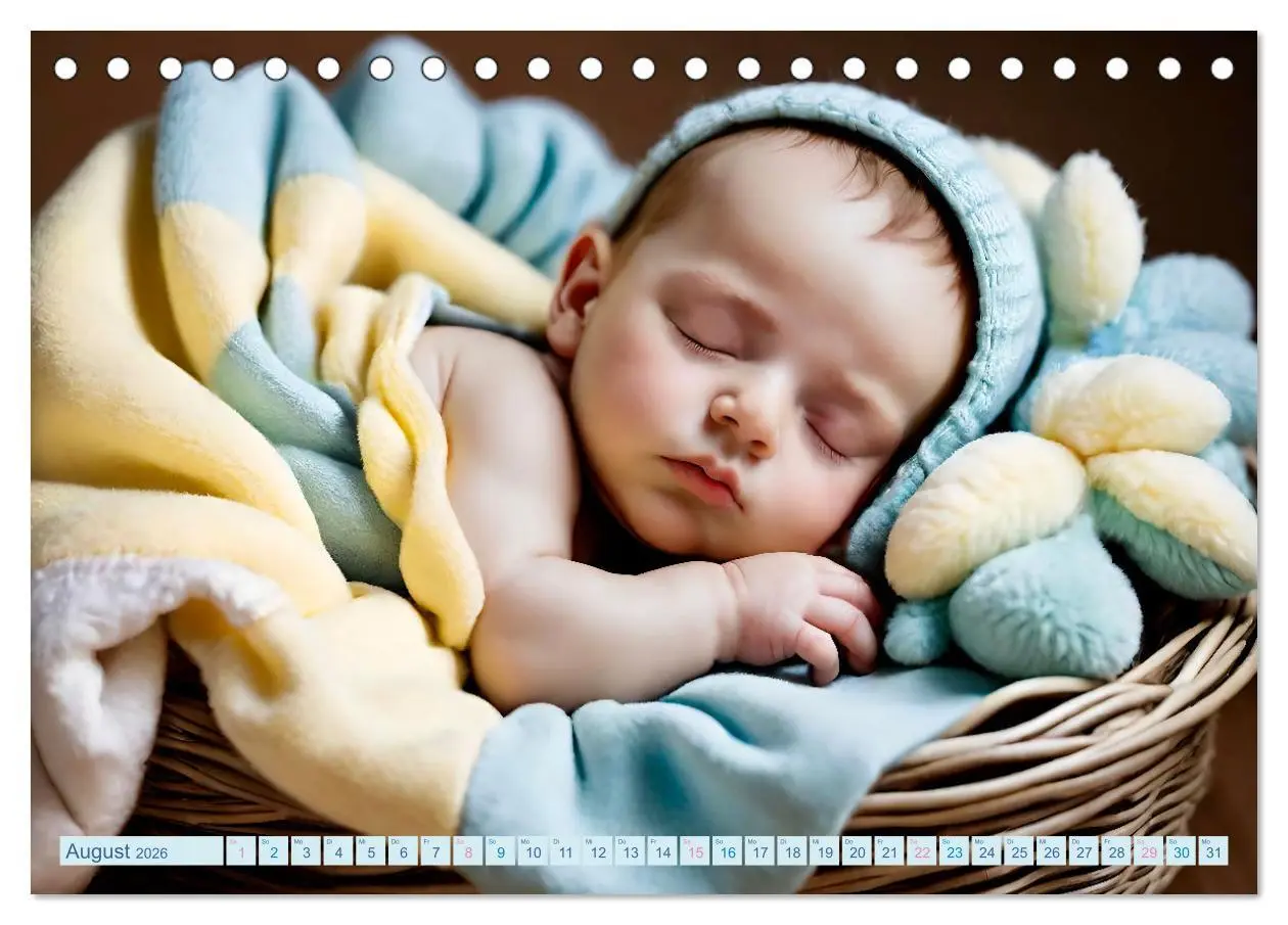 Bild: 9783457431320 | Schlummernde Babys (Tischkalender 2026 DIN A5 quer), CALVENDO...