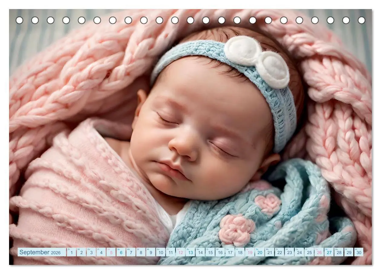 Bild: 9783457431320 | Schlummernde Babys (Tischkalender 2026 DIN A5 quer), CALVENDO...