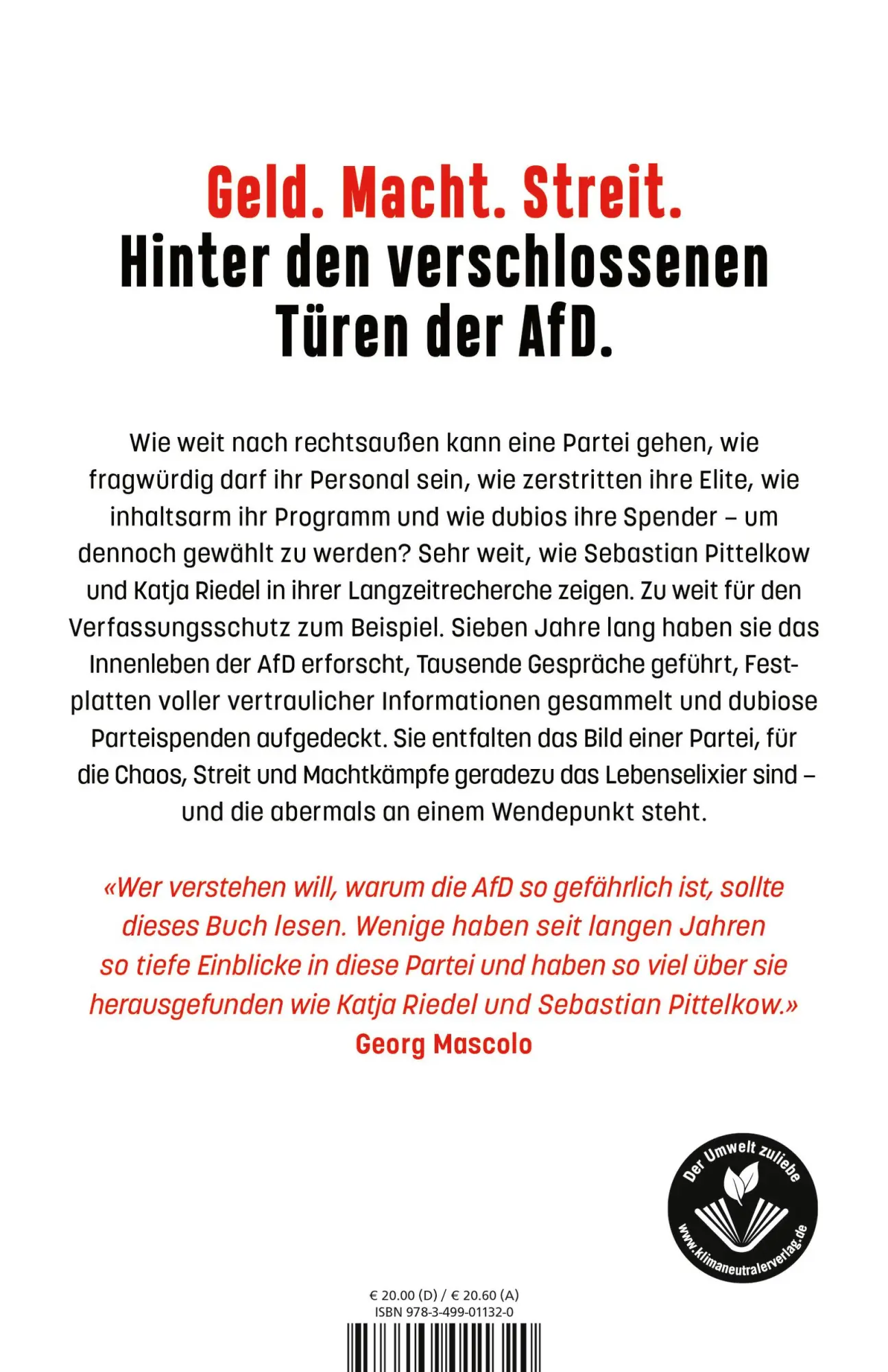 Rückseite: 9783499011320 | Rechts unten | Sebastian Pittelkow (u. a.) | Taschenbuch | 352 S.