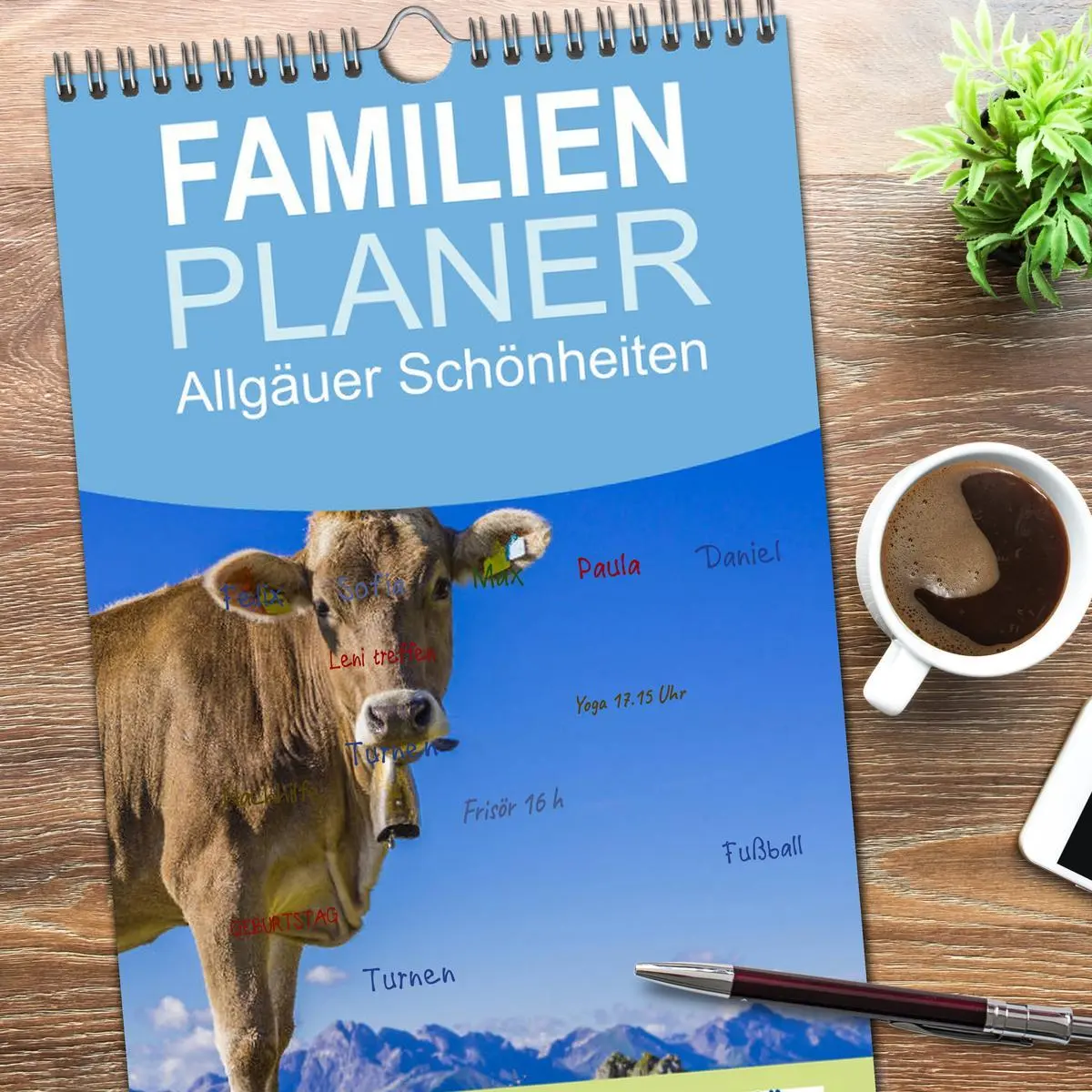 Bild: 9783516521320 | Familienplaner 2026 - Allgäuer Schönheiten Allgäu - Land der Kühe...