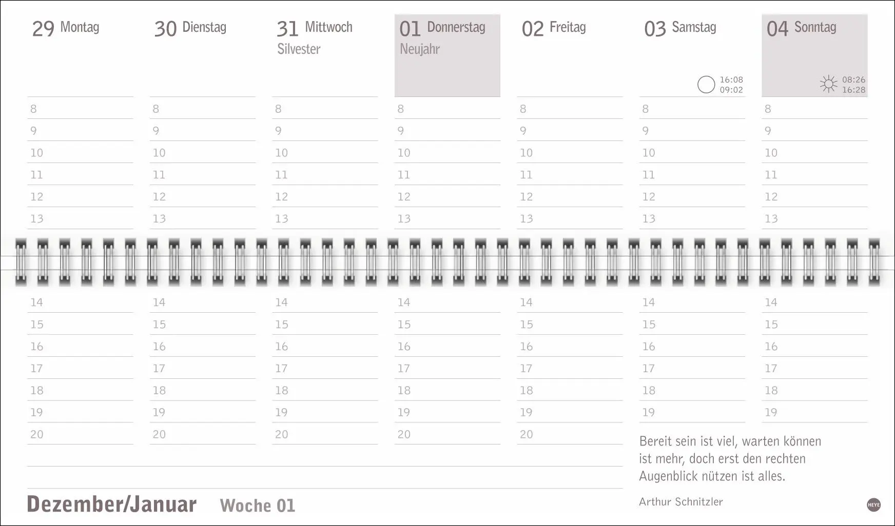 Bild: 9783756411320 | Großdruck Wochenquerplaner 2026 | Heye | Kalender | Bürokalender Heye