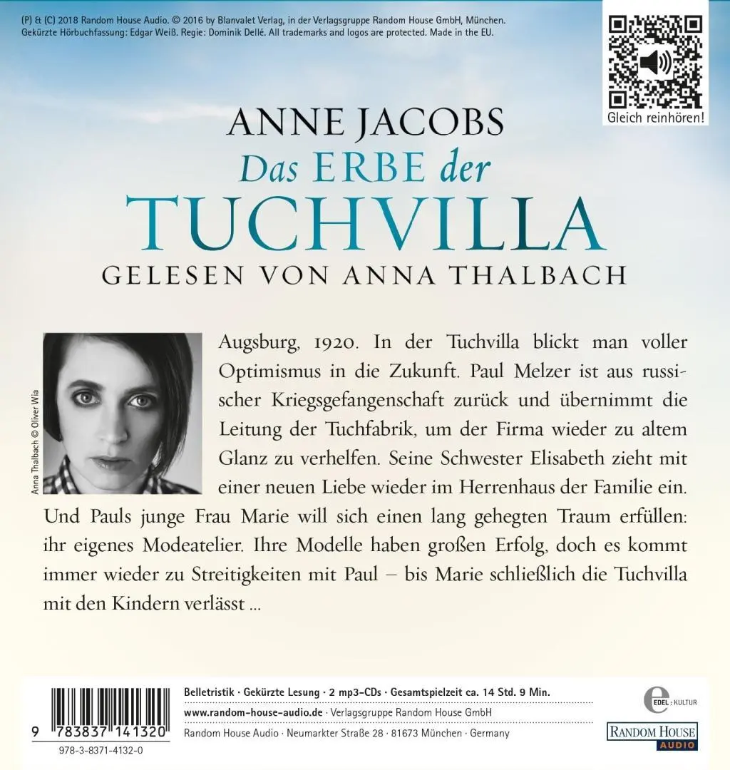 Bild: 9783837141320 | Das Erbe der Tuchvilla | Anne Jacobs | MP3 | Die Tuchvilla-Saga | 2018